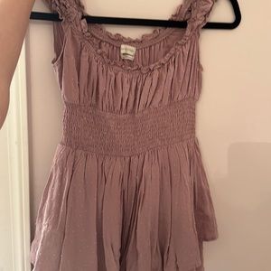 UO Rosie smocked ruffle tiered romper
